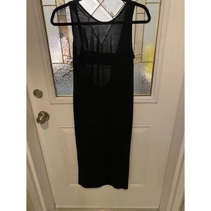 Black summer dress, open strap back. H&M, Light material